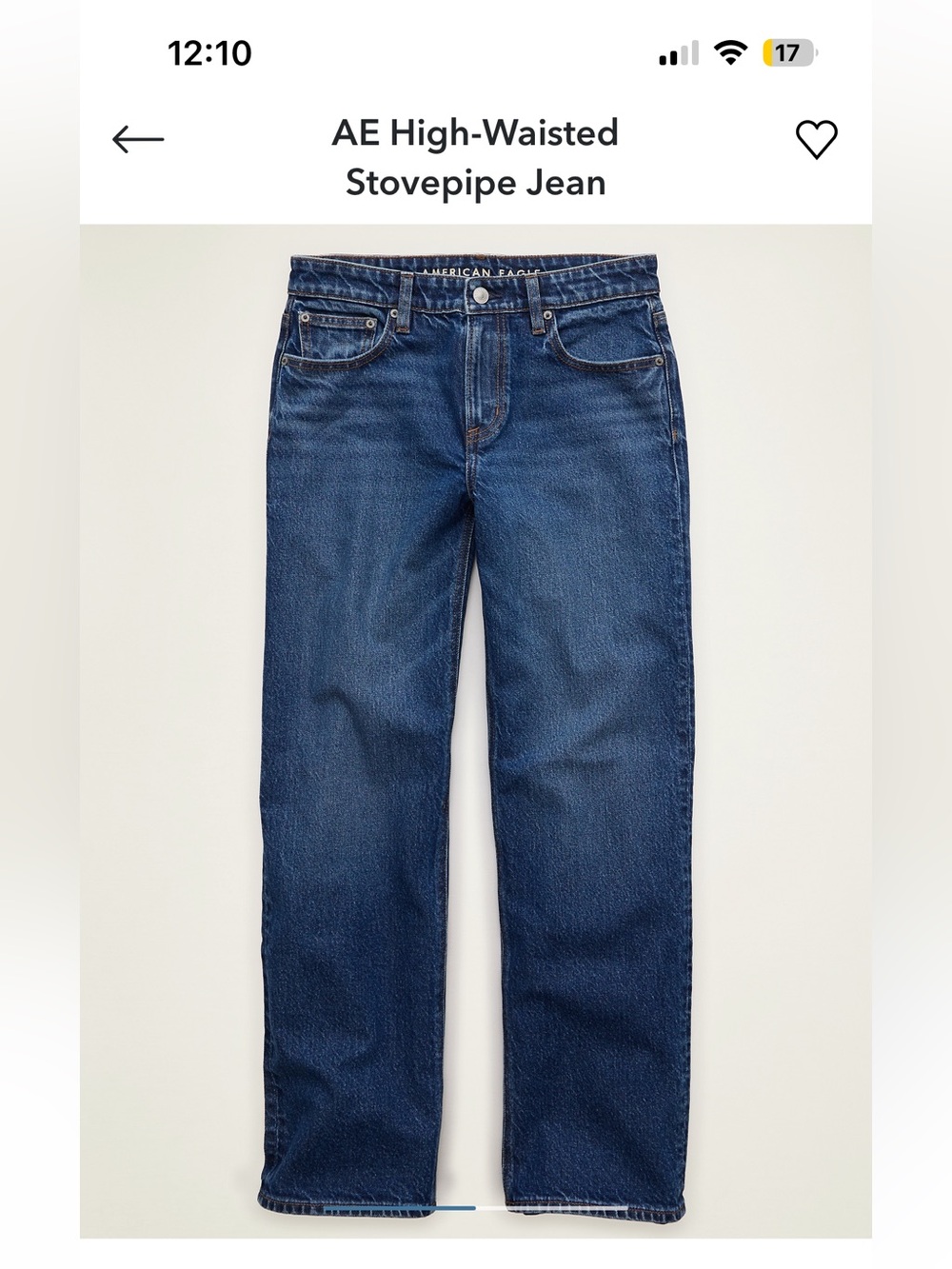 American Eagle Outfitters Women’s Stovepipe Jeans in Dark Blue Wash